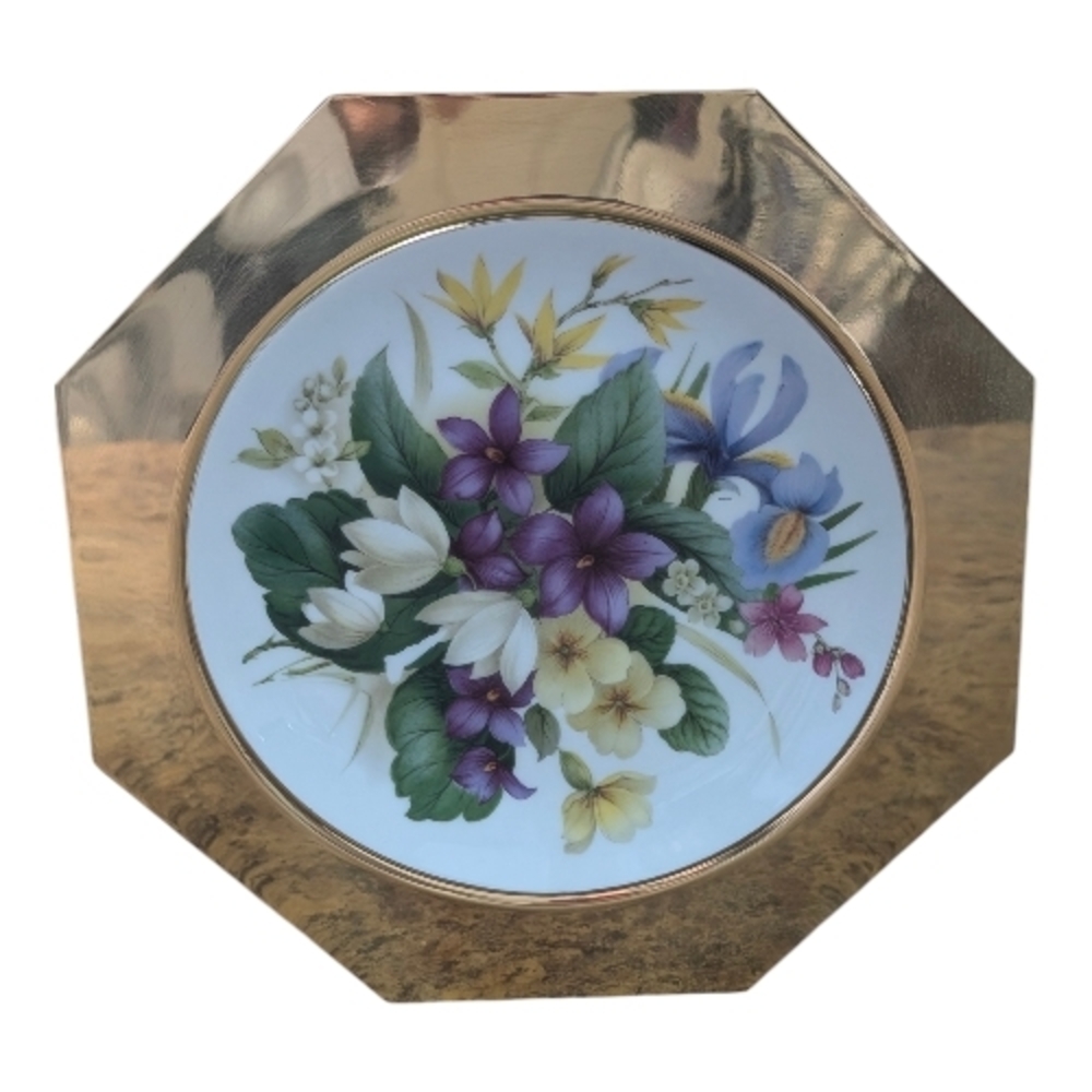 Floral Octagonal Decorative Plate